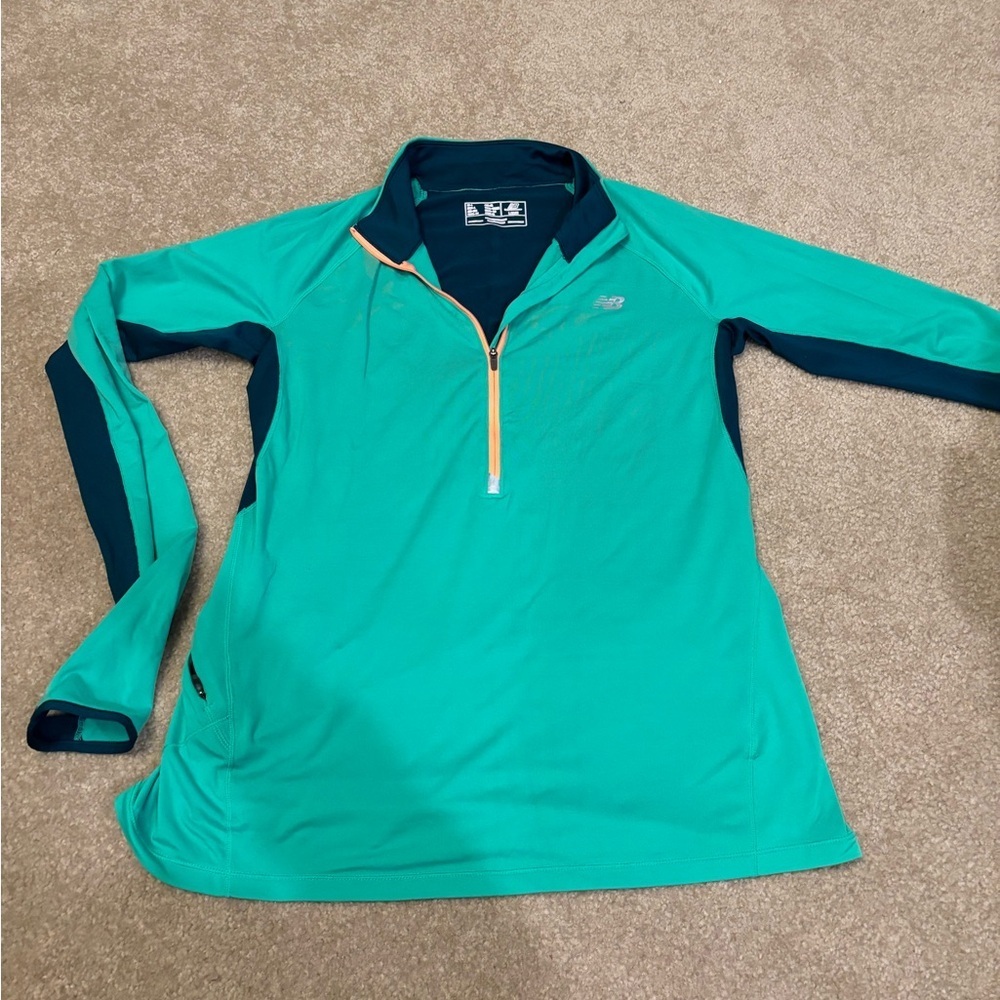 New Balance Green Long Sleeve Top